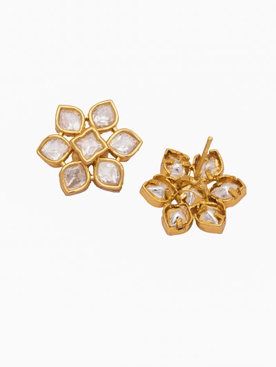 18 KT Gold Plated Floral Studs 