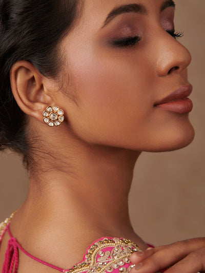 Rose gold Large hoop earrings | Big hoop earrings with CZ diamonds | M –  Indian Designs