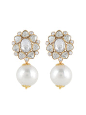Meiraa Pearl Drop Kundan Earrings