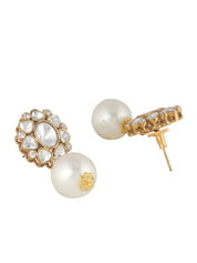 Meiraa Pearl Drop Kundan Earrings