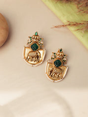 Gilded Tusker Dangler Earrings