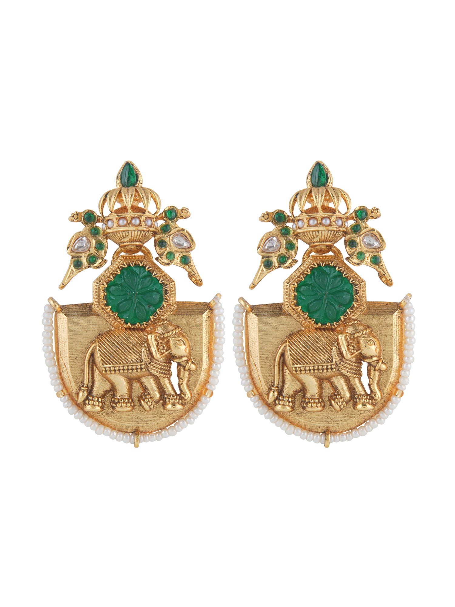 Gilded Tusker Dangler Earrings