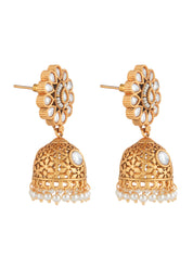 Meiraa Golden Grace Jhumki Earrings