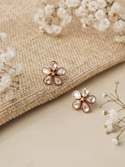 Meiraa Polki Floral Stud Earrings