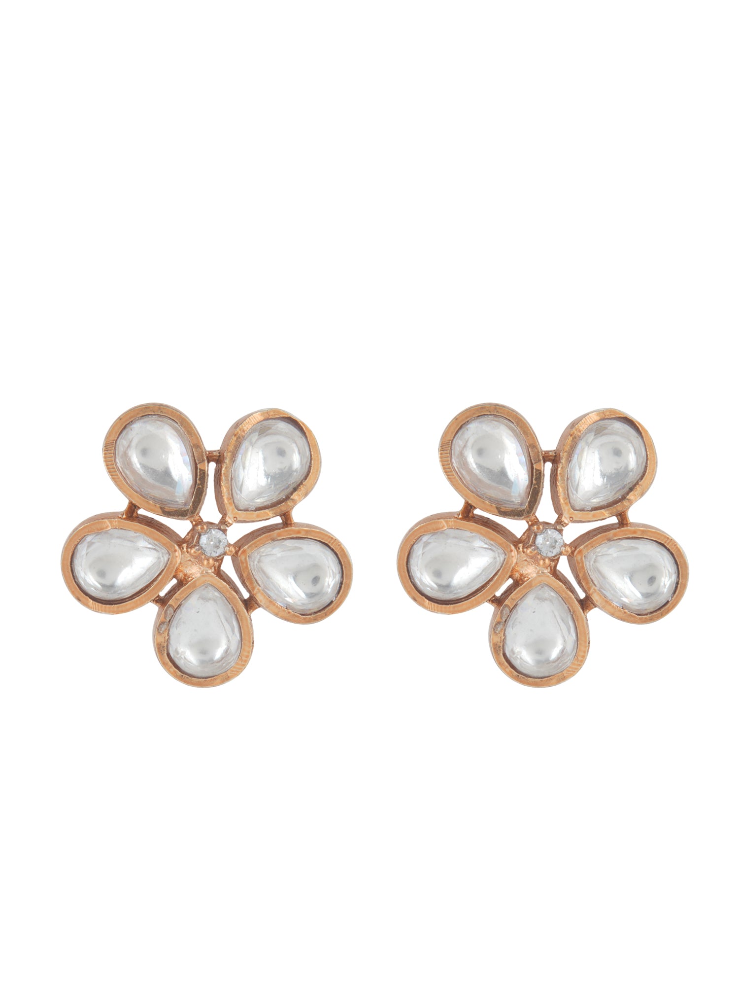 Meiraa Polki Floral Stud Earrings