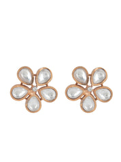 Meiraa Polki Floral Stud Earrings