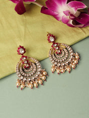 Rippling Lotus Polki Chandbali