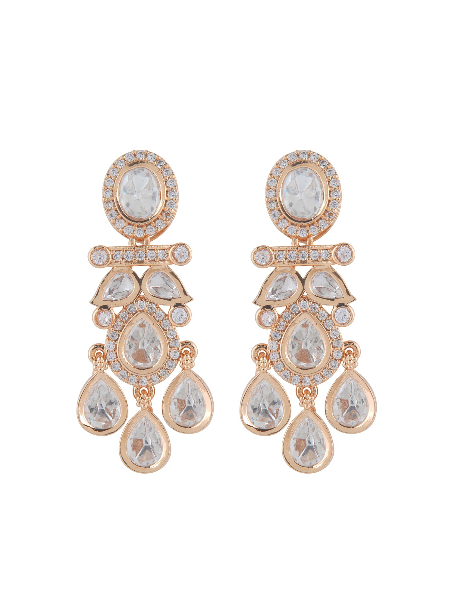 Meiraa Gleaming Kundan Dangler Earrings