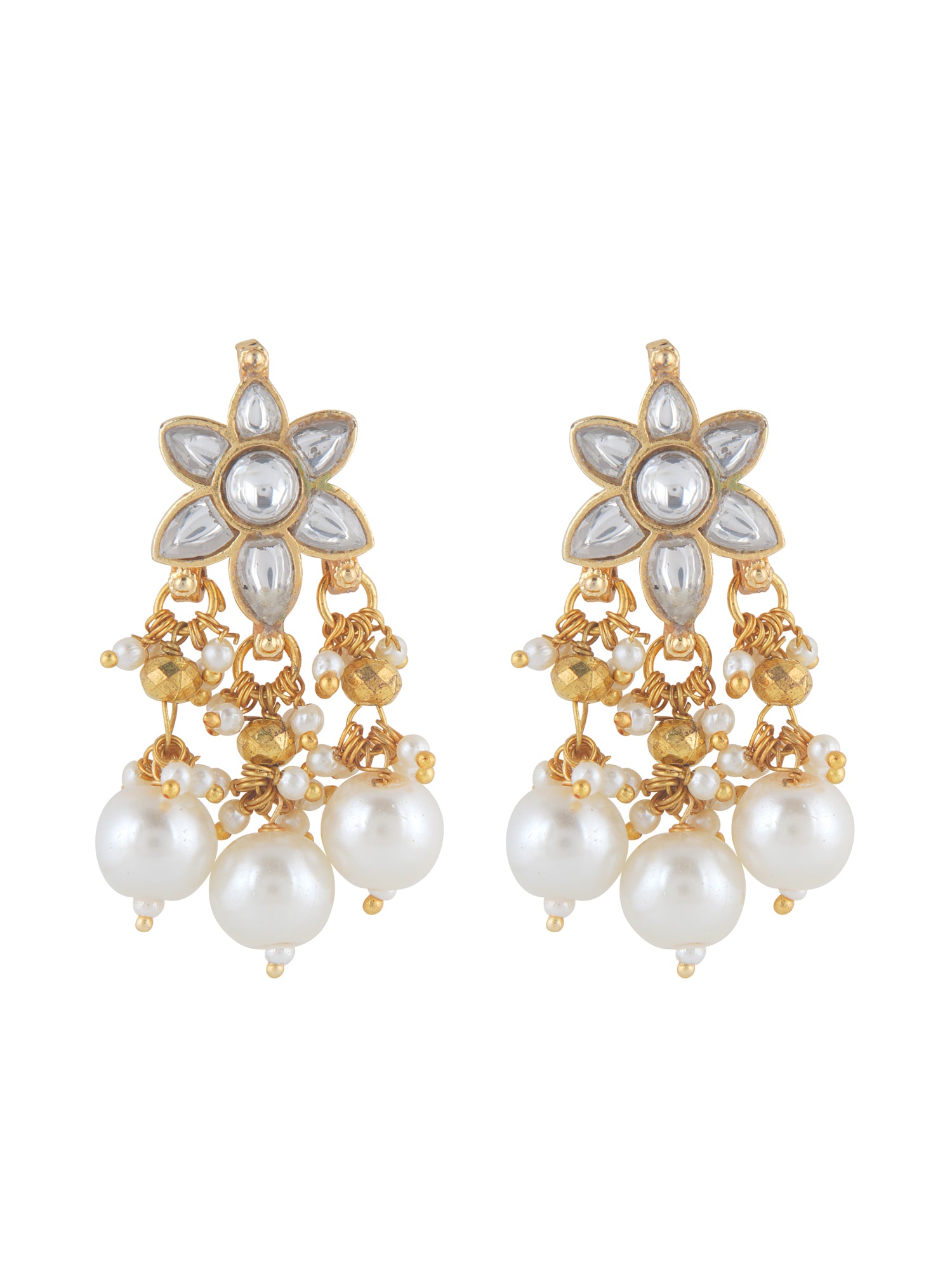 Meiraa Blooming Star Polki Earrings