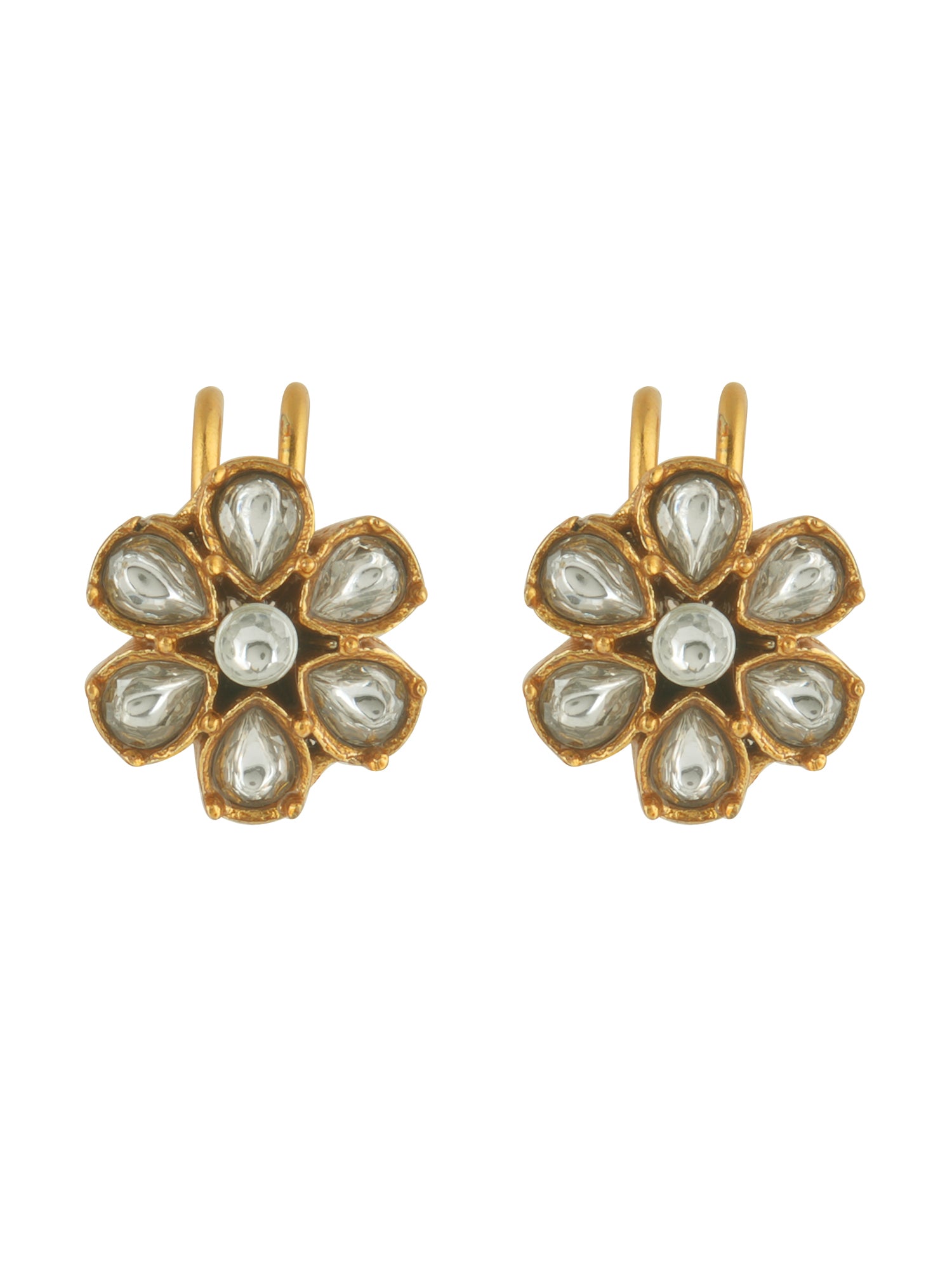 Floral Kundan Ear Cuff