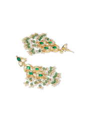 Mystic Green Kundan Dangler Earrings