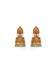 Peacock Nakashi Jhumki Earrings
