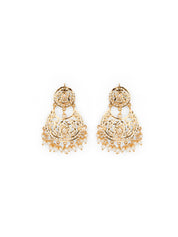Jadau Pearl Chandbali Earrings