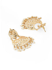 Jadau Pearl Chandbali Earrings