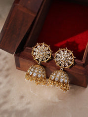 Antique Kundan Jhumki Earrings