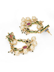 Navratna Swing Chandbali Earrings