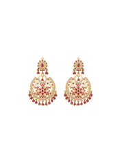 Blush Pink Jadau Chandblis Earrings