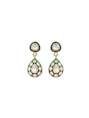 Enamel Kundan Drop Earring