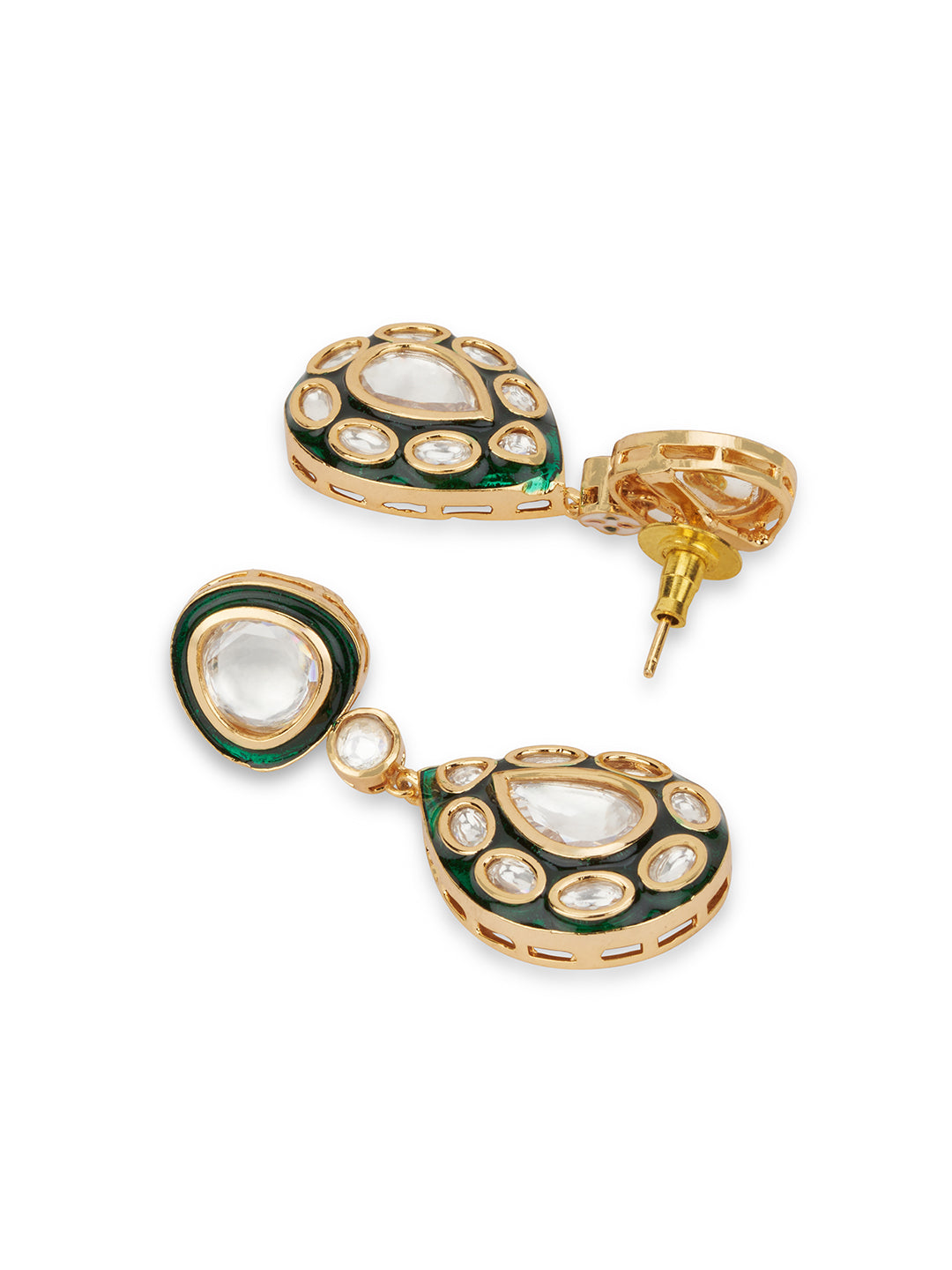 Enamel Kundan Drop Earring