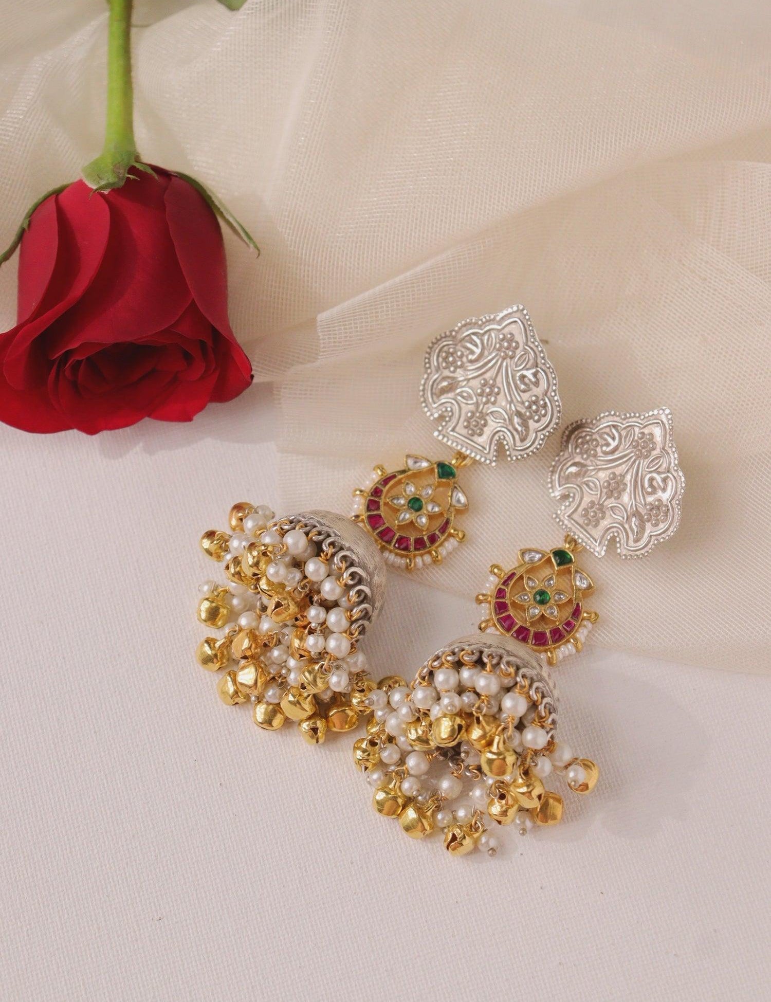 Multicolour Jhumki Earrings