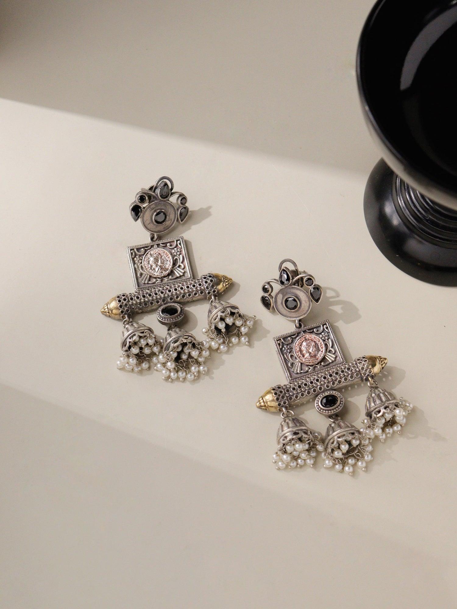 Aria Trio Jhumki Earrings 