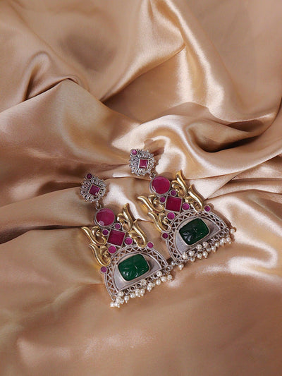 The Gypsy Scarlet Ivy Oxidised Dangler Earrings - Curio Cottage The Gypsy Scarlet Ivy Oxidised Dangler Earrings