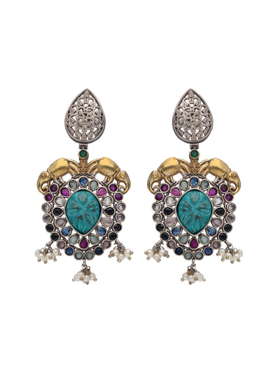 Turquoise Tusker Gypsy Dangler Earrings - Curio Cottage 