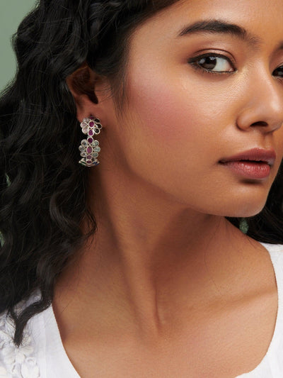  The Gypsy Blooming Bali Oxidised Earrings