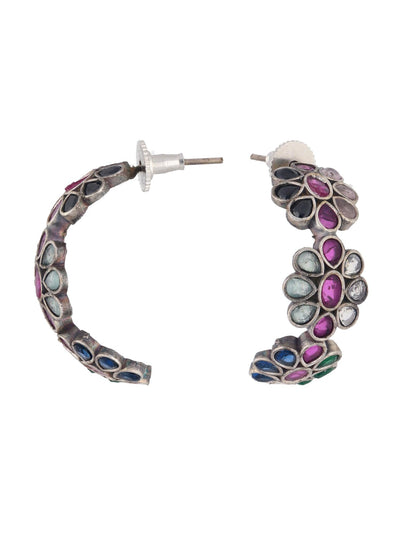 The Gypsy Blooming Bali Oxidised Earrings 