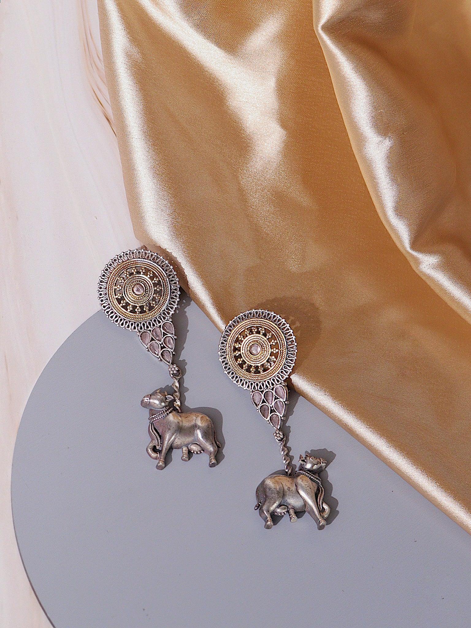  Taurus Tassel Gypsy Dangler Earrings