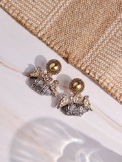 Oxidised Bird Dangler Earrings