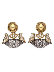 Oxidised Bird Dangler Earrings