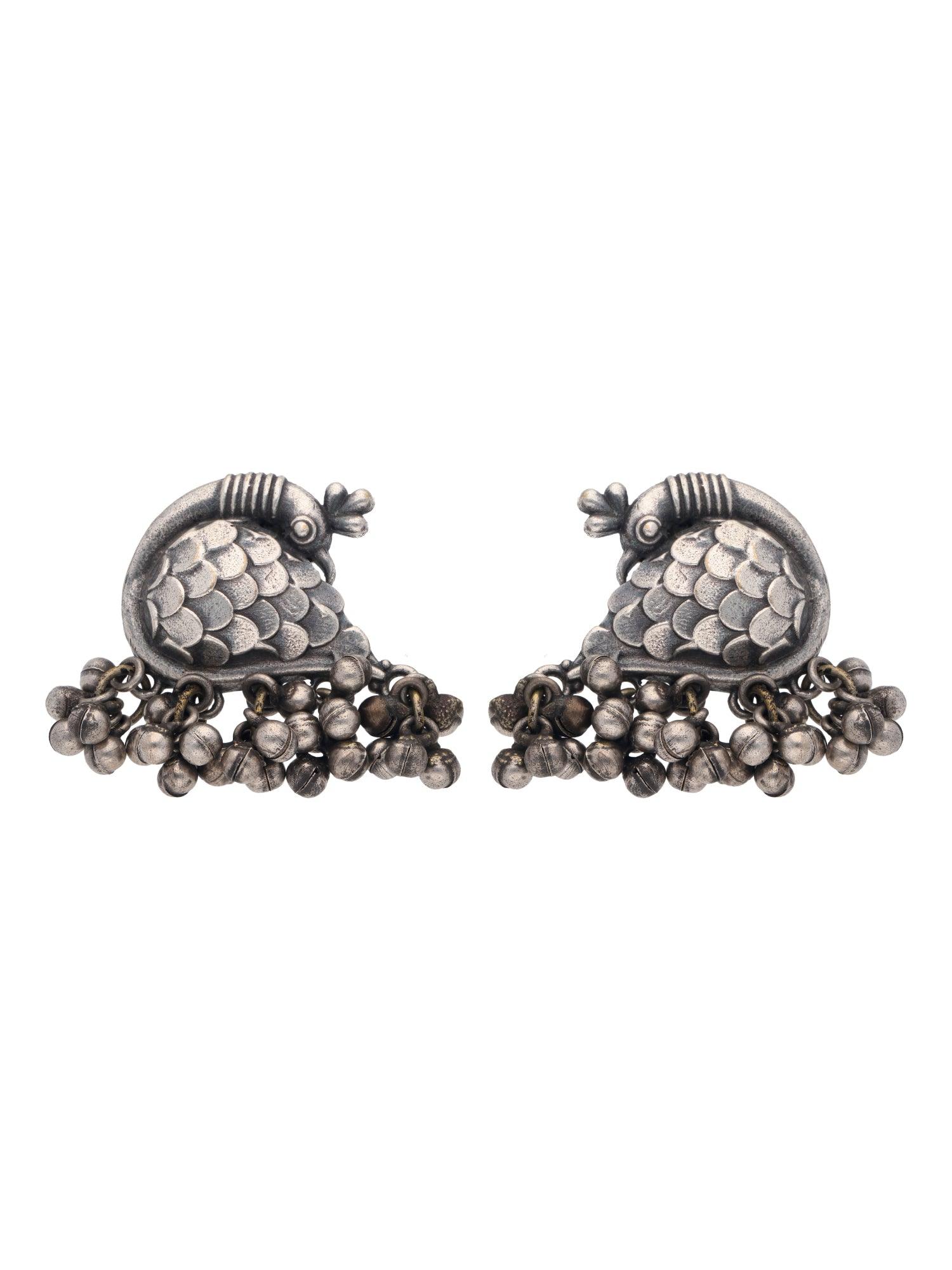 The Gypsy Mystic Mayur Ghungroo Stud Earrings 