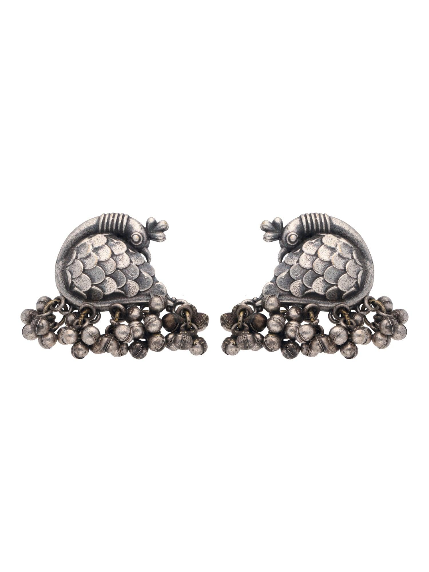 The Gypsy Mystic Mayur Ghungroo Stud Earrings 