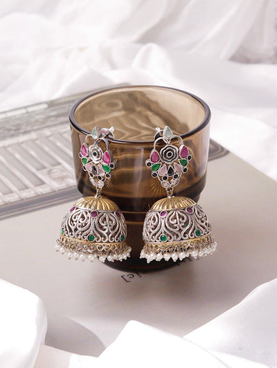 The Gypsy Whimsical Bloom Jhumki Earrings - Curio Cottage The Gypsy Whimsical Bloom Jhumki Earrings