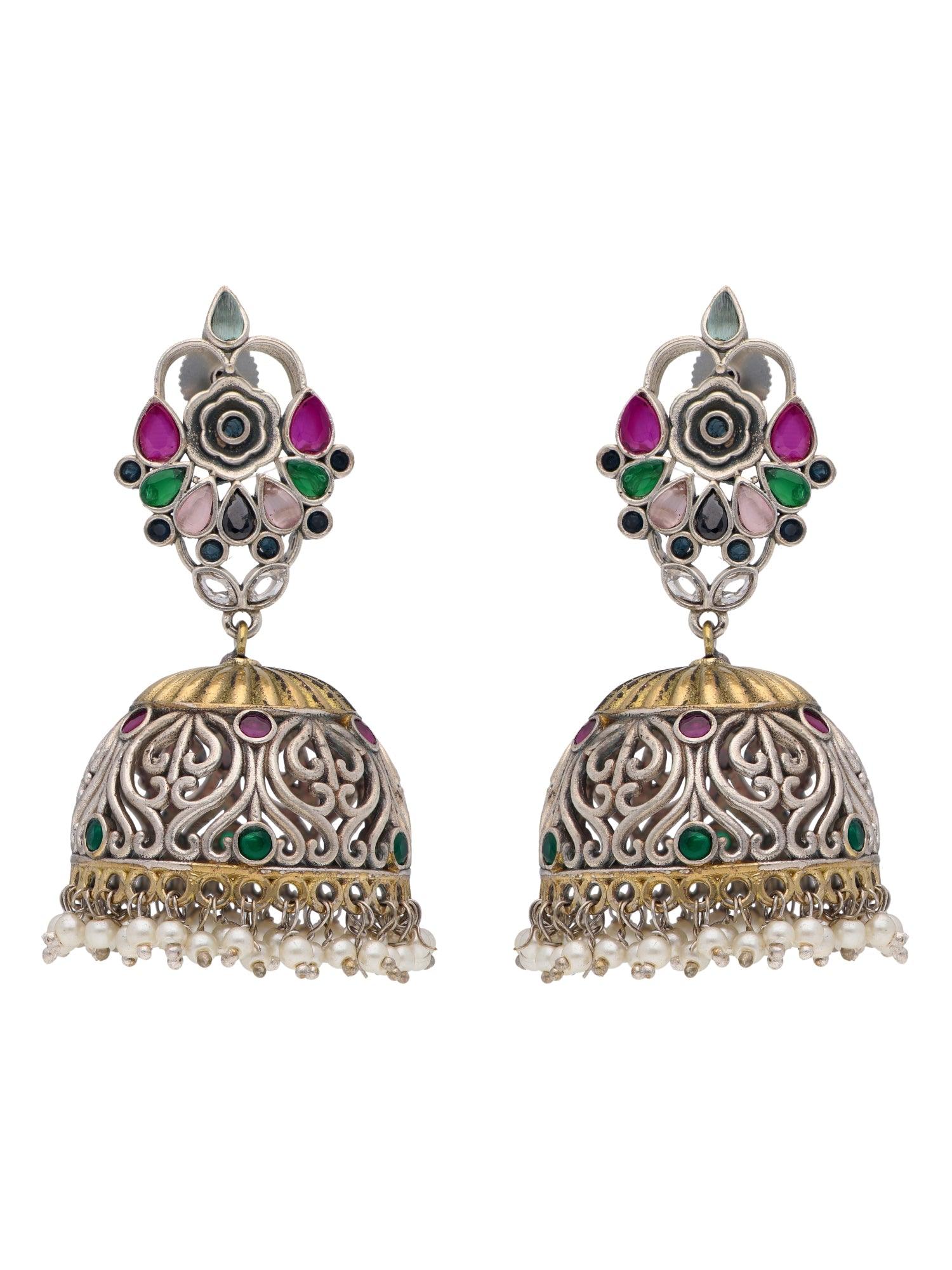 The Gypsy Whimsical Bloom Jhumki Earrings 