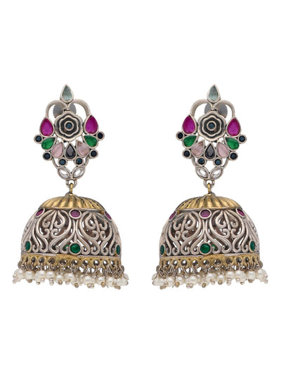 The Gypsy Whimsical Bloom Jhumki Earrings 