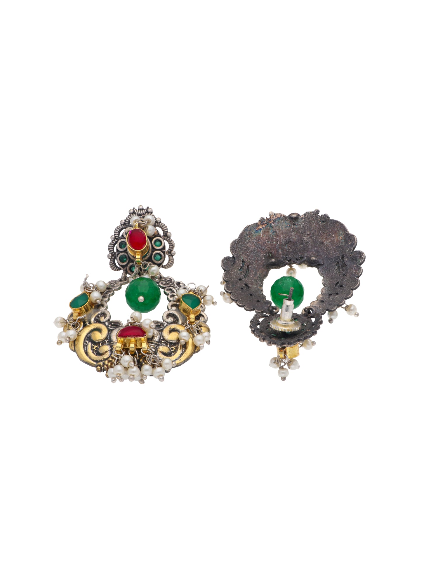 The Gypsy Forest Moon Chandbali Earrings - Curio Cottage 