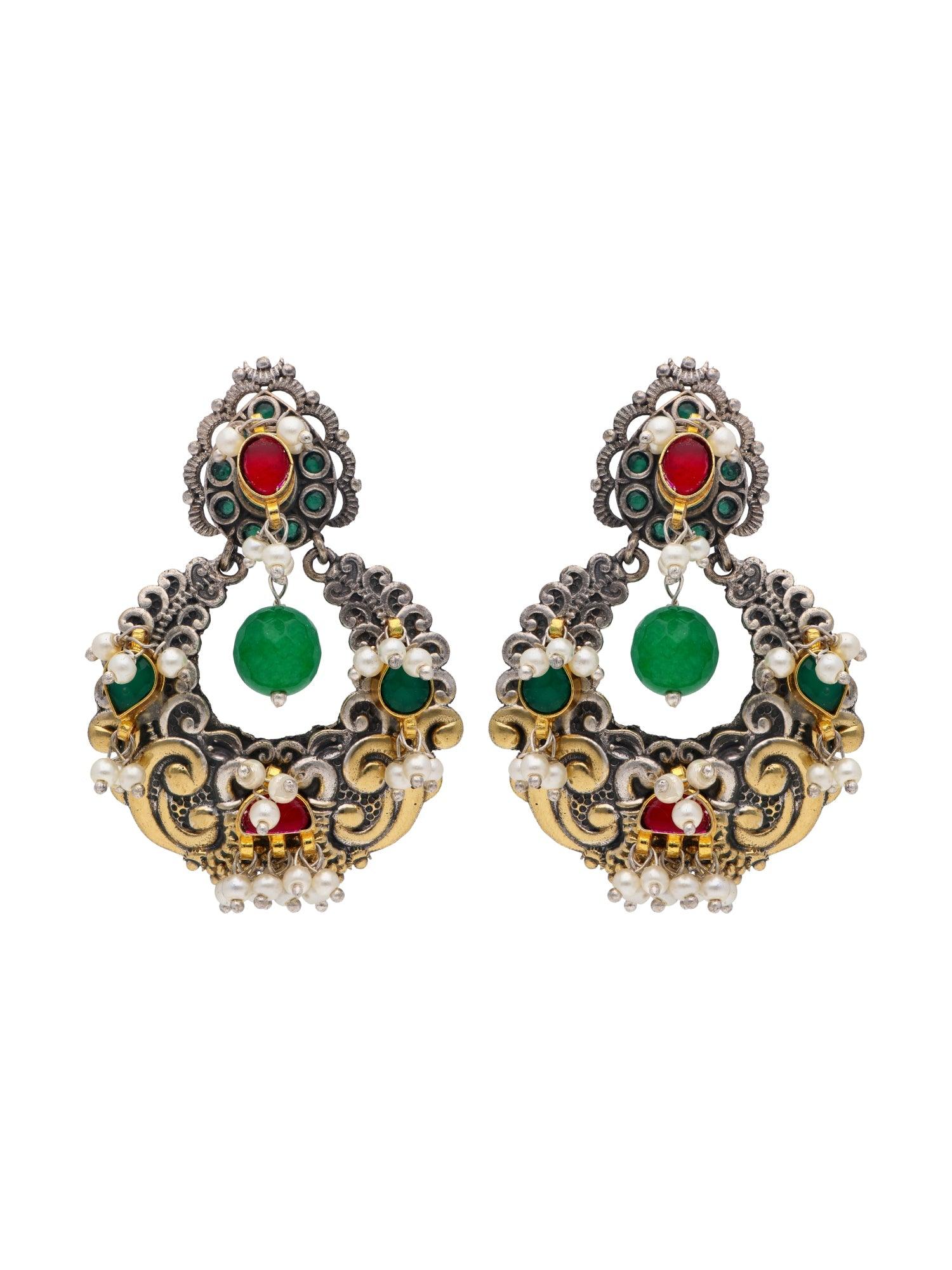 The Gypsy Forest Moon Chandbali Earrings 