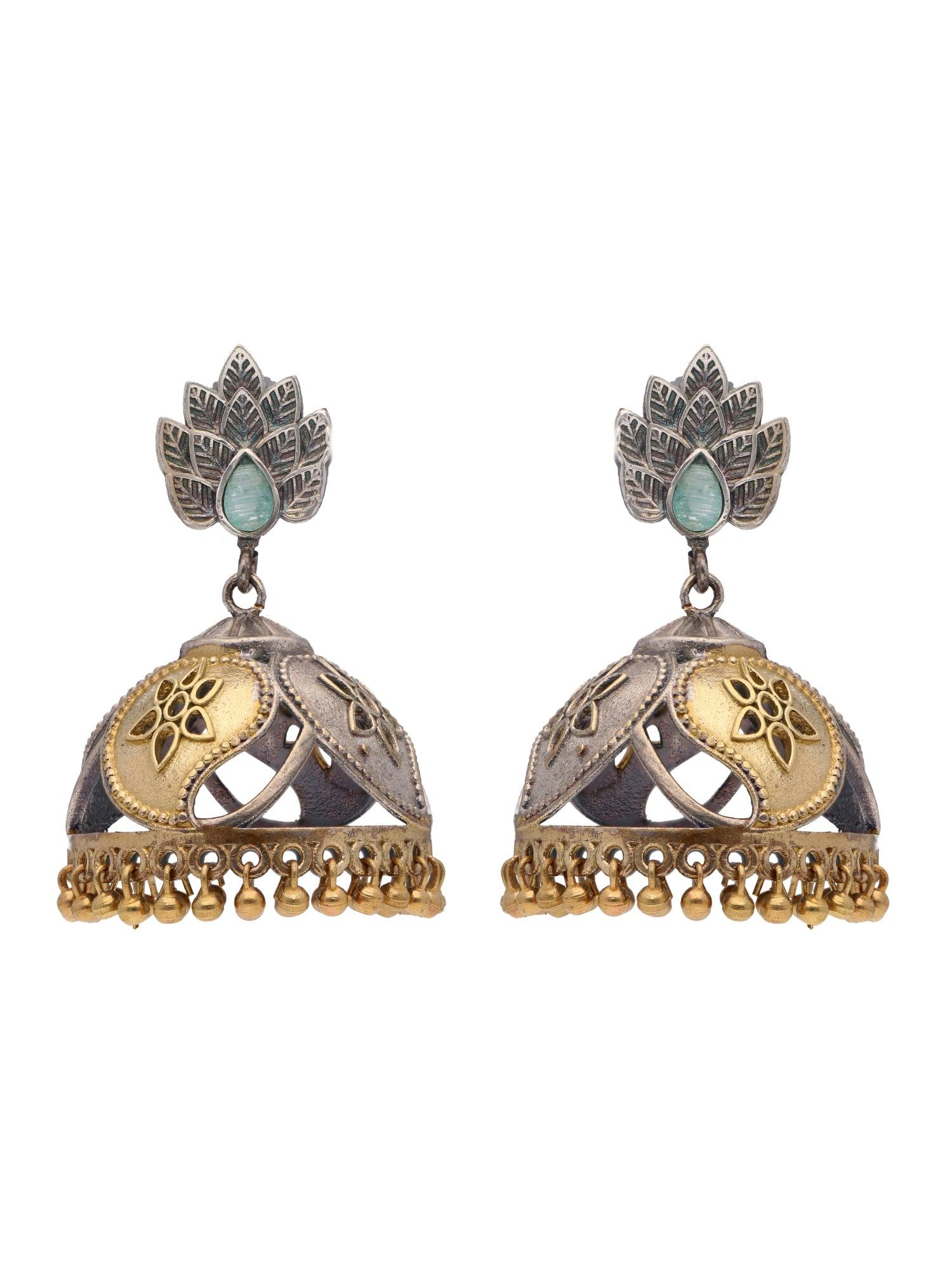 The Gypsy Jade jhumki Earrings 