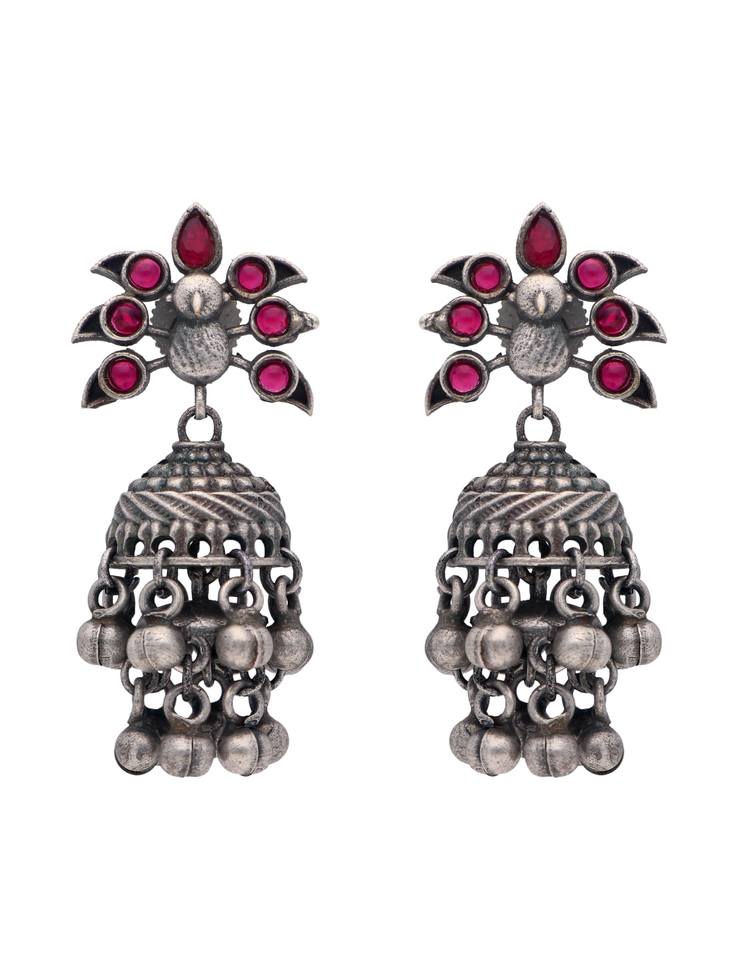 The Gypsy Dancing Peacock Jhumki Earrings - Curio Cottage 
