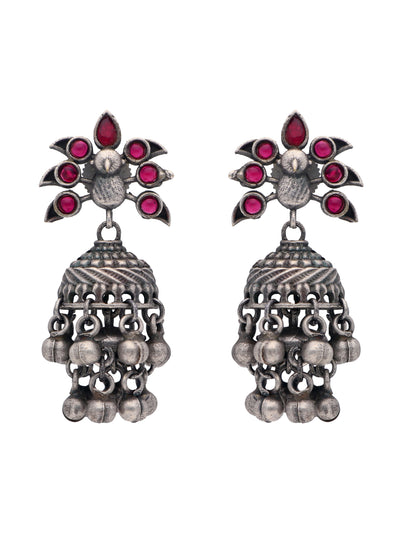 The Gypsy Dancing Peacock Jhumki Earrings - Curio Cottage 