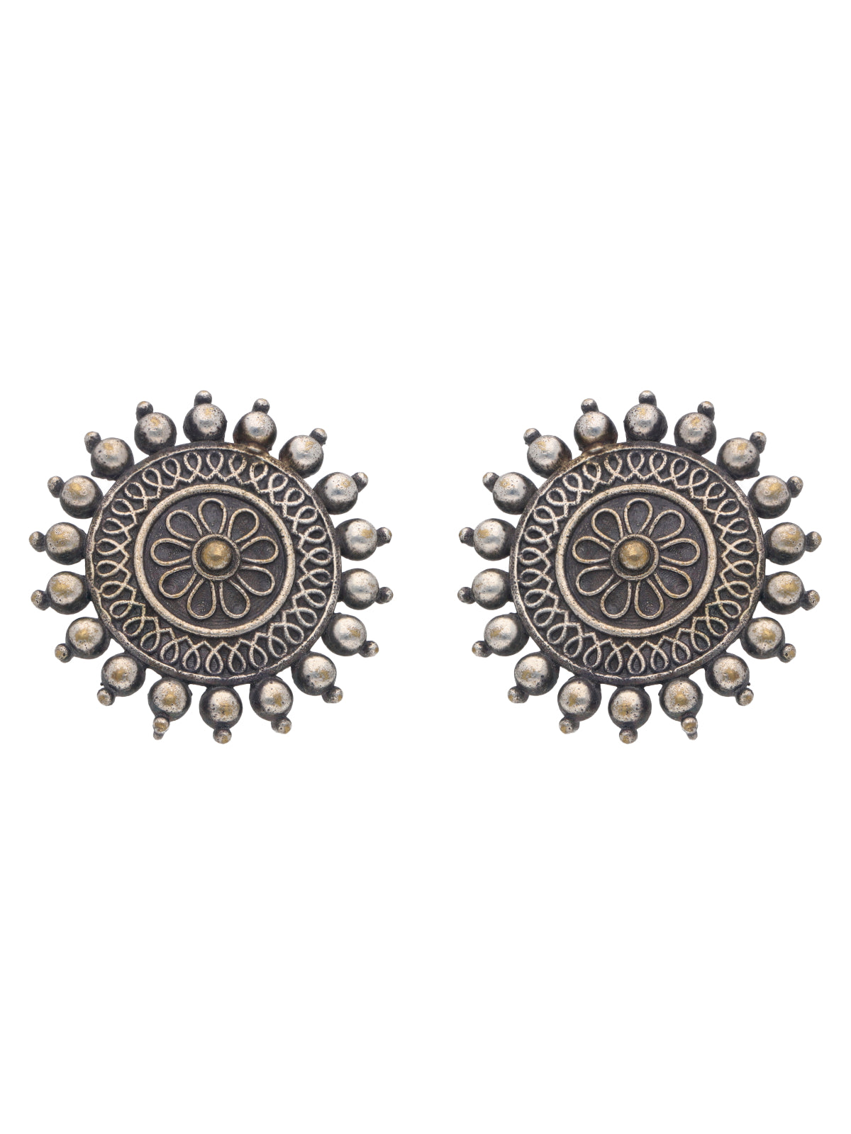 The Gypsy Floral Chakra Stud Earrings - Curio Cottage 