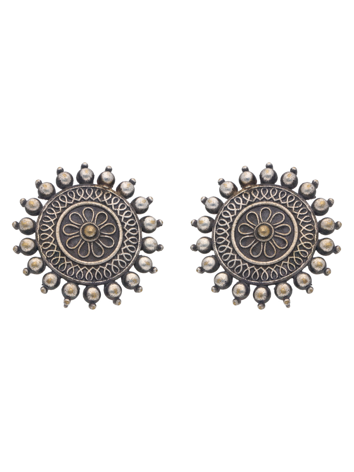 The Gypsy Floral Chakra Stud Earrings - Curio Cottage 