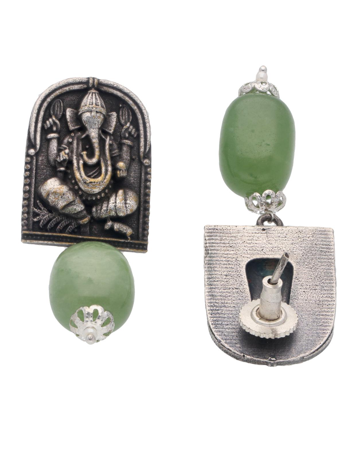 Antique shop jade earrings