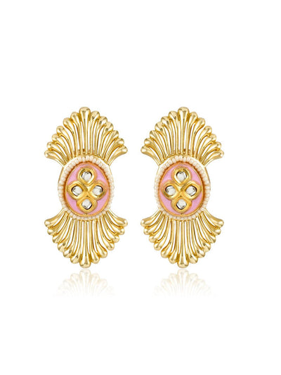  Aina Blush Pink Enamelled Studs