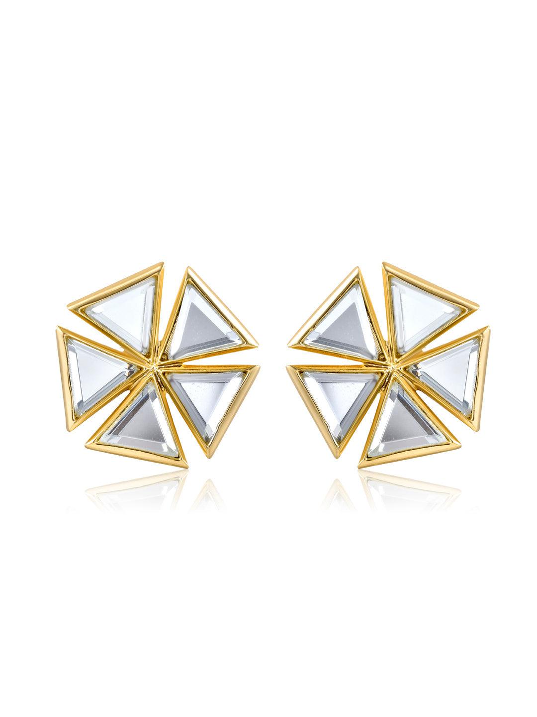 Aina Periwinkle Mirror Studs 