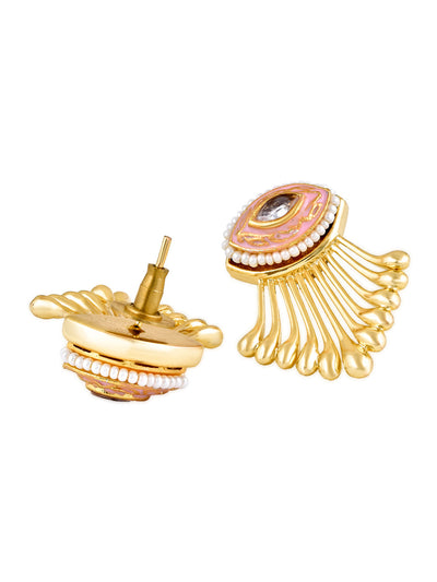 Aina Streax of Gold Pink Earrings 