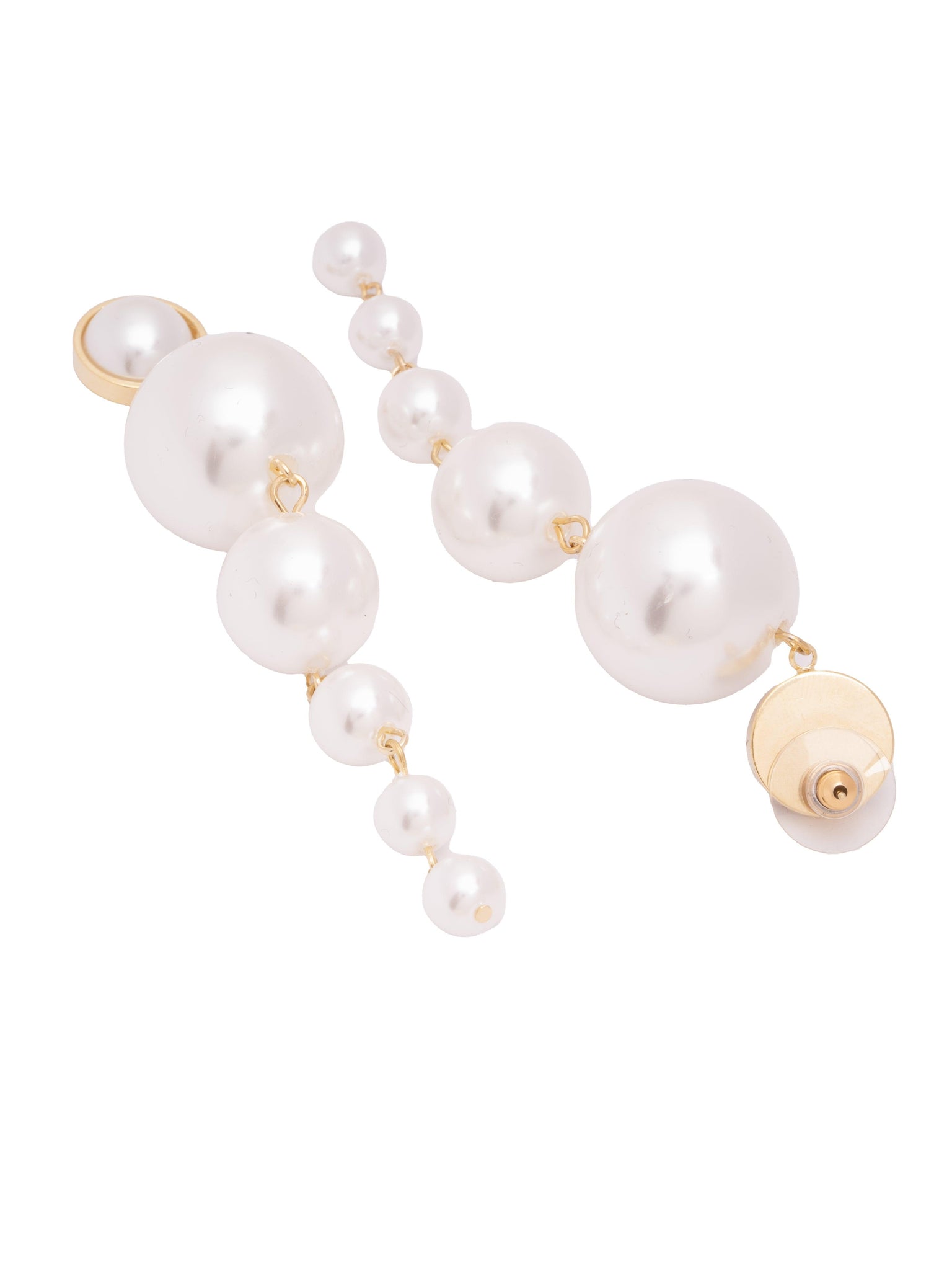 The Pearl Story - Pearly White Shoulder Duster Earrings 