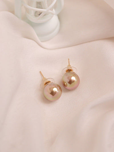  The Pearl Story - Champagne Pearl Stud Earrings